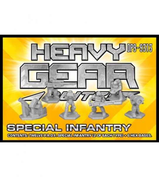 P.R.D.F.: Special Infantry Pack (12 special infantry 2 of each model plus 6 hex bases) - metal minis