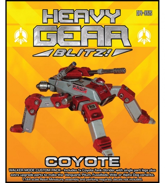 P.R.D.F. Coyote Strider Walker Mode - (1 Coyote with single part walker mode legs Resin Miniature, e