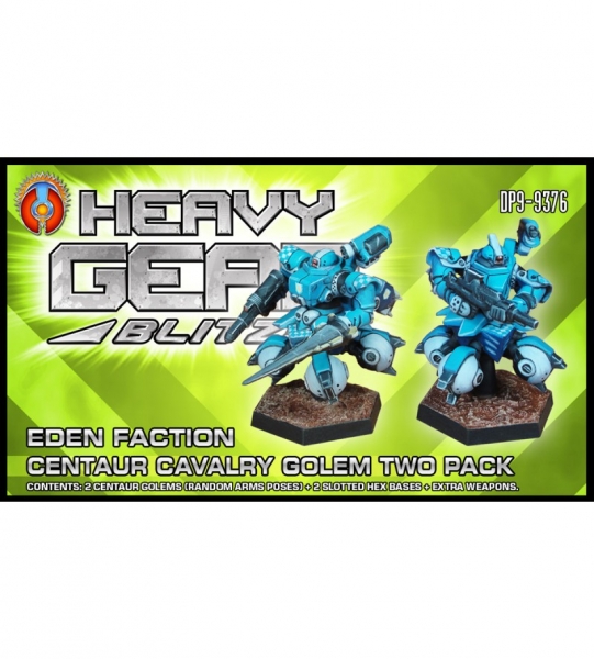 Eden: Centaur Golem Two Pack (2x Centaur Golem, extra weapons) - metal minis
