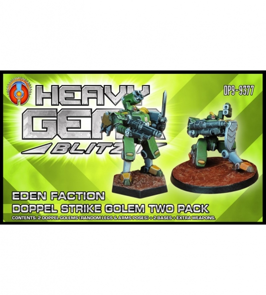 Eden: Dopple Golem Two Pack (2x Dopple Golems - random pose, extra weapons) - metal minis