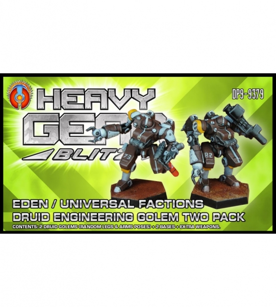 Eden: Druid Golem Two Pack (2x Druid Golems - random pose, extra weapons) - metal minis