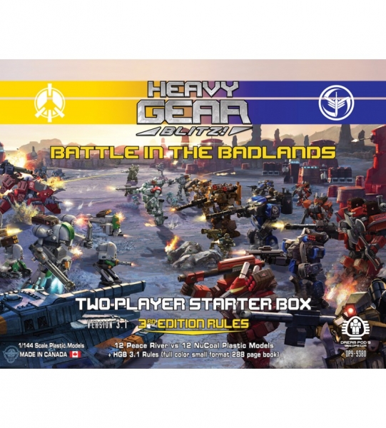 Heavy Gear Blitz! - Battle in the Badlands - Two Player Starter Box (12 Peace River plastic minis (4