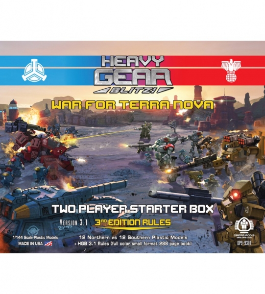 Heavy Gear Blitz! - War for Terra Nova - Two Player Starter Box (12 Northern plastic minis (4x Hunte