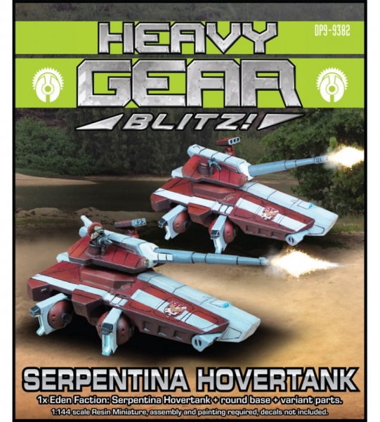Eden: Serpentina Hovertank Pack (1x Serpentina Hovertank, round base, plus variant parts) - resin mi