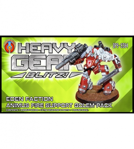 Eden: Animus Golem Pack (1x Animus Golem, extra weapons, & round base) - metal miniature