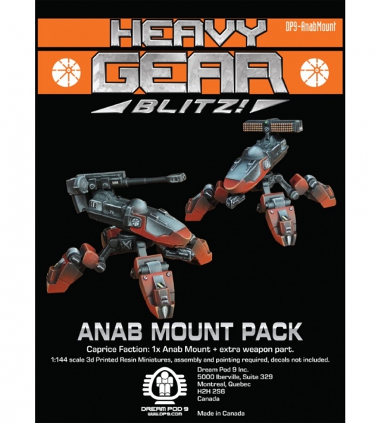 Caprice Anab Mount Pack (1x Anab, extra parts, 3d Printed Resin Miniature)