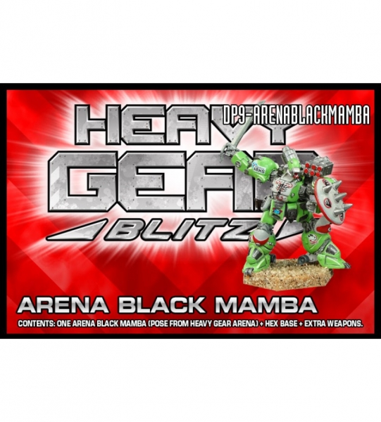 Southern Arena Black Mamba Pack (1 Arena Black Mamba, extra weapons) HG Arena mini  - metal mini