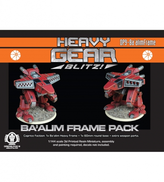 Caprice Ba'alim Heavy Frame (1x Ba'alim, 1 round 60mm base, extra parts, 3d Printed Resin Mini)