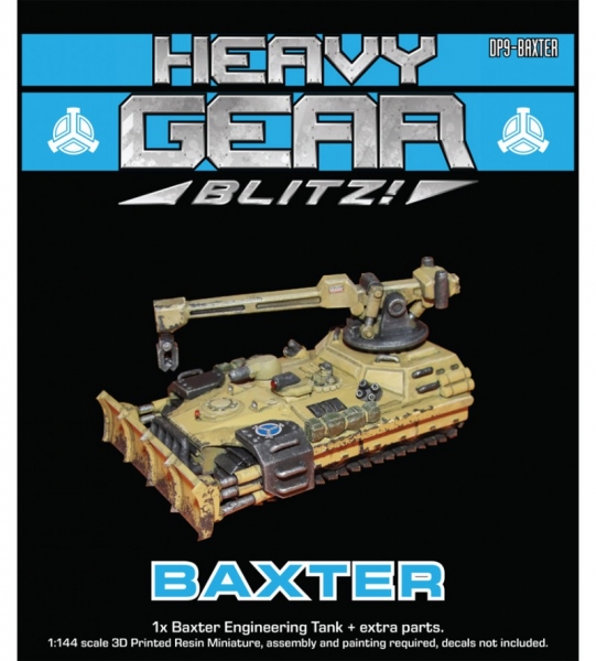 Northern Baxter Engineering Tank (1 Baxter + extra parts) 3d Printed Resin Miniature