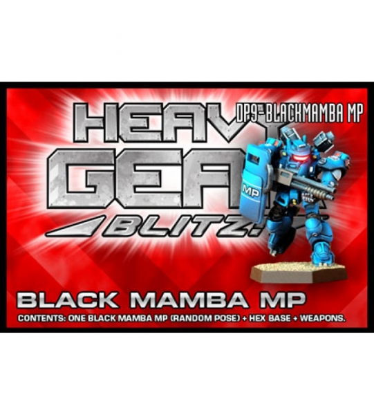 Southern Black Mamba MP Pack (1 Black Mamba MP random pose) - metal mini