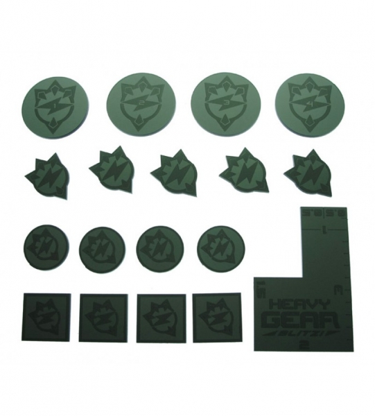 Black Talon Commander TokensPack (17 BT logo laser etched & cut black acrylic tokens,&mini height to