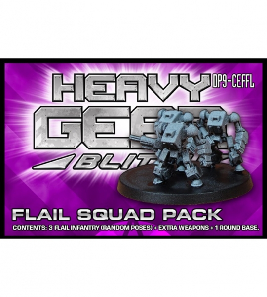 C.E.F. FLAIL Squad Pack (3 FLAIL Infantry, extra weapon) - metal minis