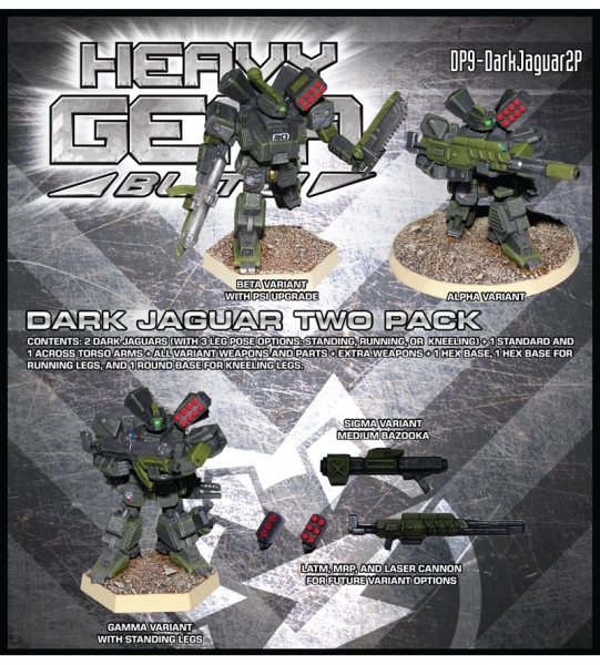 New BT: Dark Jaguar Two Pack (1 Standing & 1 Running Pose + 1 Kneeling Pose Legs option + extra weap