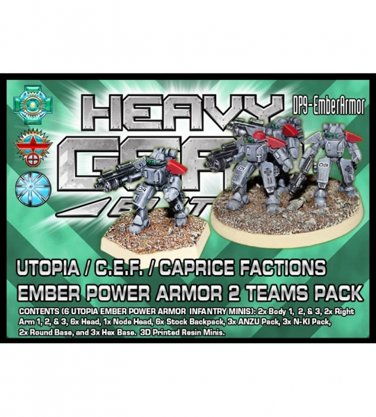 Utopia/C.E.F./Caprice: Ember Power Armor 2 Teams Pack (6x Embers, 1xNodeHead, 3xN-KI+3xANZU Backpack