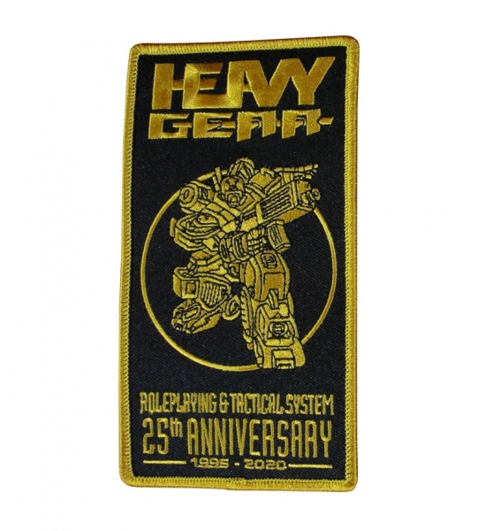 Heavy Gear 25th Anniversary Gold Thread Patch with Iron-on backing