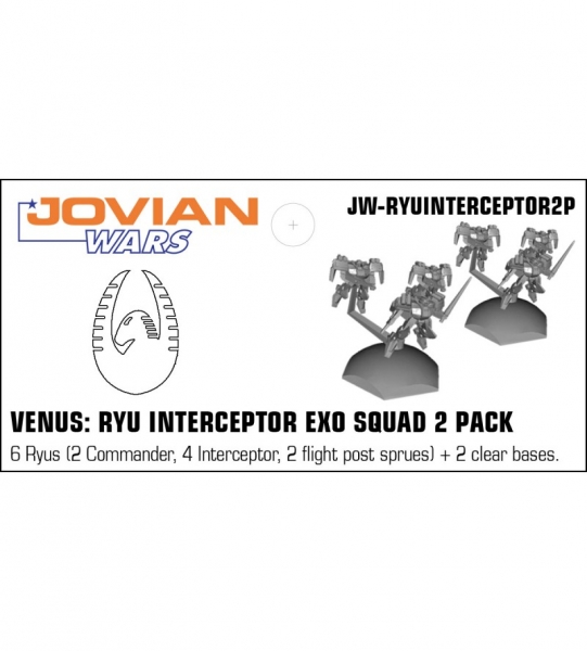 Venus: Ryu Interceptor Exo-Armor Squad 2 Pack (6 pewter minis & squad flight bases)