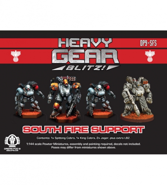 Southern Fire Support Squad (4 minis: 2xJager, 1xSpittingCobra, 1xKingCobra) - metal minis