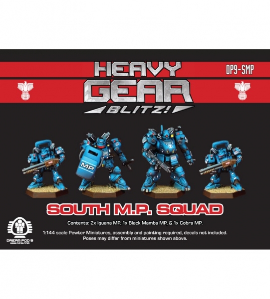 Southern M.P. Squad (4 minis: 2xIguanaMP, 1xBlackMambaMP, & 1xCobraMP) - metal minis