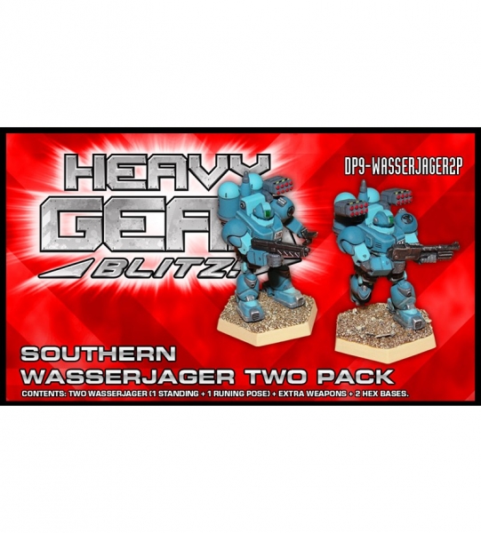 Southern WasserJager Two Pack (1 Standing & 1 Running Pose, extra weapons, 2 hex bases) 3d printed r