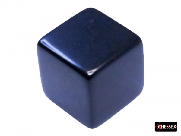 Chessex Dice: All Blank 15mm Single Opaque Black d6 dice Square Corners (1 piece)