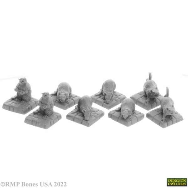 Bones USA Dungeon Dwellers: Dire Rats (8)