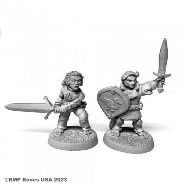 Bones USA Dungeon Dwellers: Halfling Fighter and Barbarian