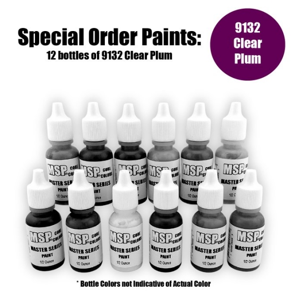 Master Series Paints Core Colors: Clear Plum - Special Order: 12 Bottle Lot