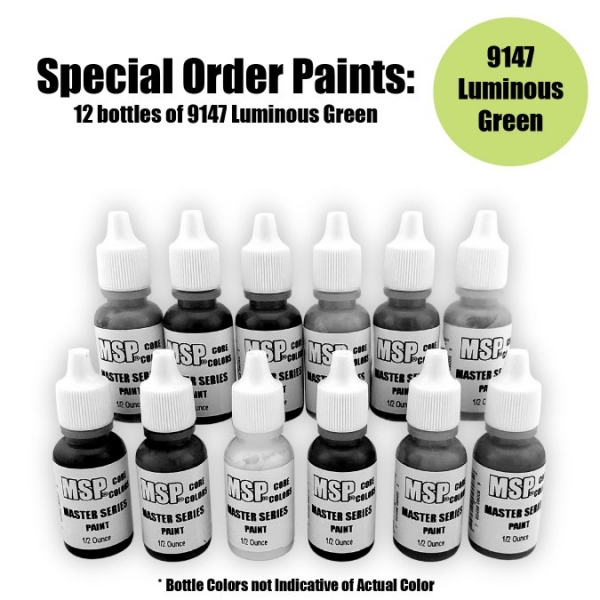 Master Series Paints Core Colors: Luminous Green - Special Order: 12 Bottle Lot