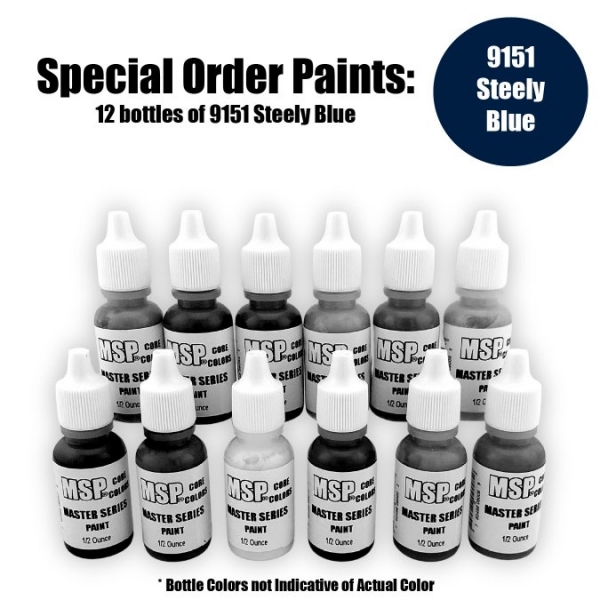 Master Series Paints Core Colors: Steely Blue - Special Order: 12 Bottle Lot
