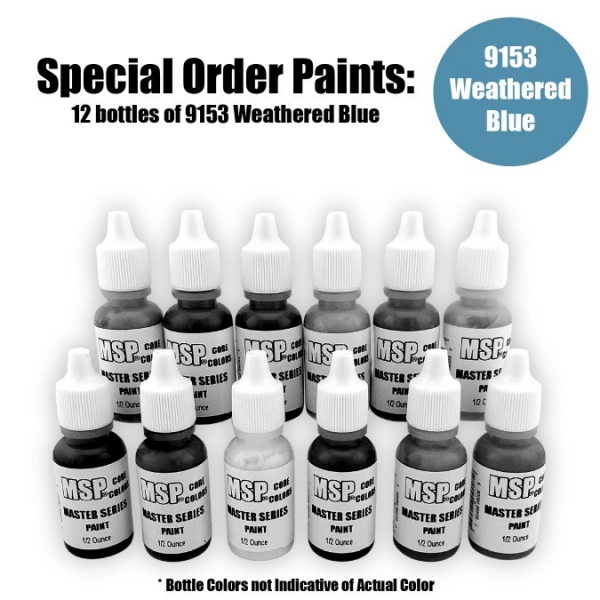 Master Series Paints Core Colors: Weathered Blue - Special Order: 12 Bottle Lot