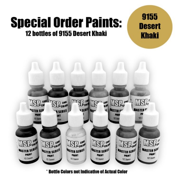 Master Series Paints Core Colors: Desert Khaki - Special Order: 12 Bottle Lot