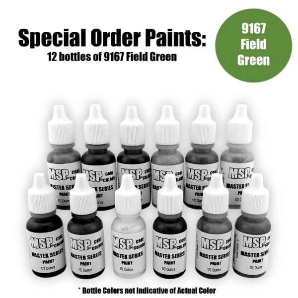 Master Series Paints Core Colors: Field Green - Special Order: 12 Bottle Lot