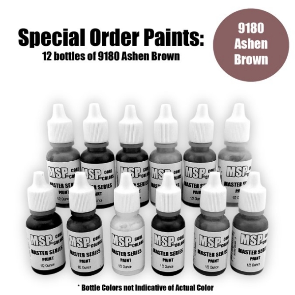 Master Series Paints Core Colors: Ashen Brown - Special Order: 12 Bottle Lot