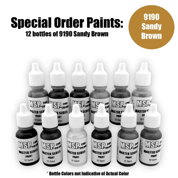 Master Series Paints Core Colors: Sandy Brown - Special Order: 12 Bottle Lot