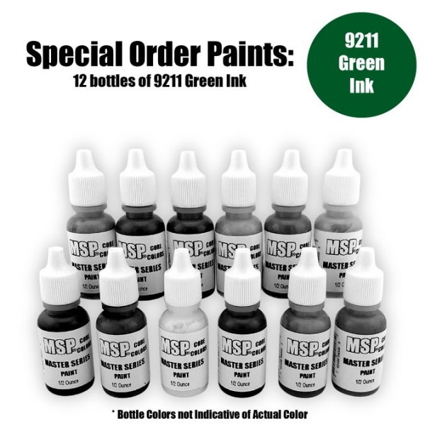 Master Series Paints Core Colors: Green Ink - Special Order: 12 Bottle Lot