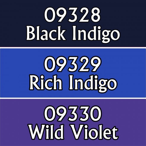 Master Series Paints Triads: Indigos Triad  (Black Indigo, Rich Indigo, Wild Violet)