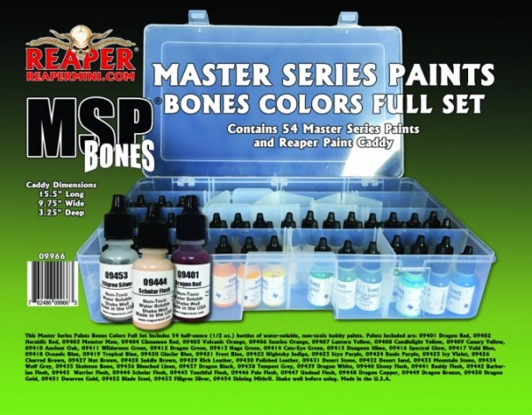 Paint Sets: Reaper Master Series Bones Ultra-Coverage Paints Basic Set (09401-09454)