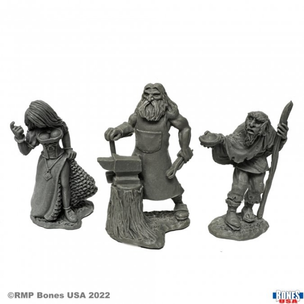Bones USA Reaper Legends: Townsfolk (Strumpet, Blacksmith, Beggar)