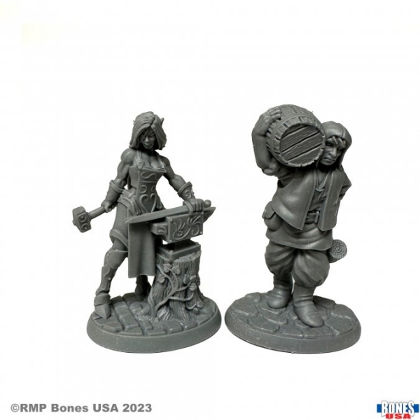 Bones USA Reaper Legends: Townsfolk: Cooper and Blacksmith