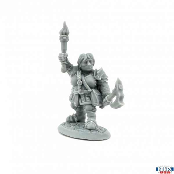 Bones USA Reaper Legends: December Promotional Miniature - Hargret Ironthumb, Dwarf Heroine