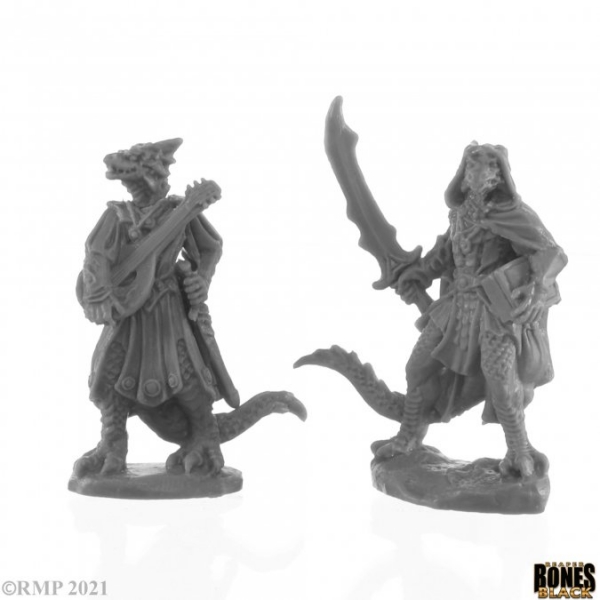 Bones Black: Dragonfolk Bard and Thief