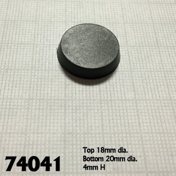 Accessories: 20mm Round Plastic Flat Top Base (25) #2
