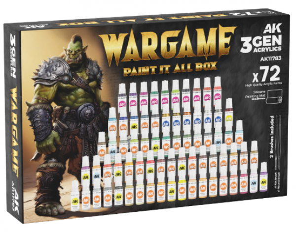 AK-Interactive: WARGAME PAINT IT ALL BOX 72 COLORS 3GEN