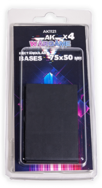 AK-Interactive: RECTANGULAR BASES 75X50MM x 4 UNITS