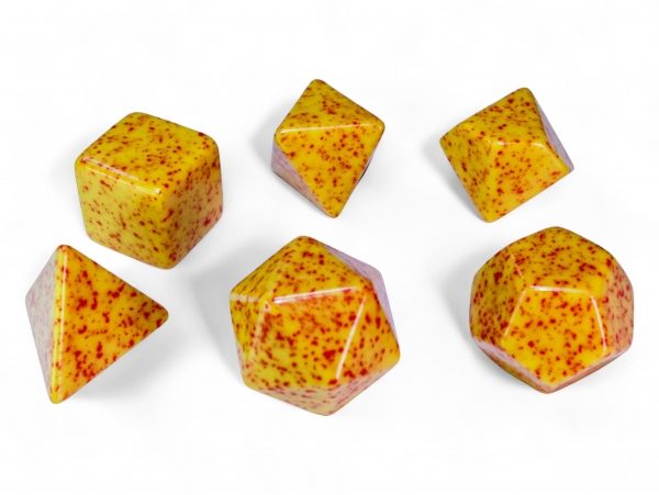 Chessex Special Dice Set:  Speckled Polyhedral Lotus Set of 6 Blank Dice