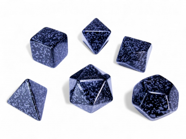 Chessex Special Dice Set:  Speckled Polyhedral Ninja Set of 6 Blank Dice