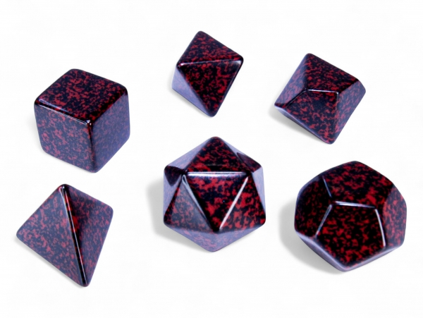 Chessex Special Dice Set:  Speckled Polyhedral Volcano Set of 6 Blank Dice