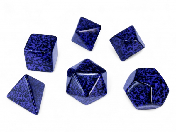 Chessex Special Dice Set:  Speckled PolyhedralCobalt Set of 6 Blank Dice
