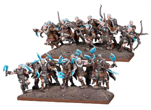 Kings of War: Northern Alliance Ice Kin Hunters / Half-Elf Berserkers