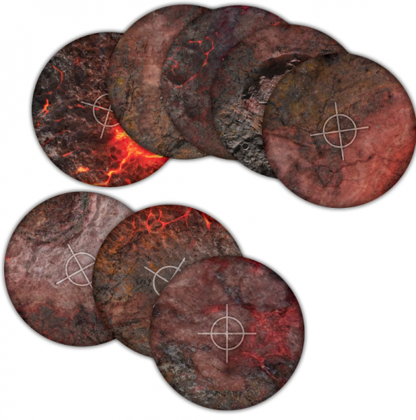 Neoprene Objective Templates ‘Hellscape’ 40mm + 6″ diameter